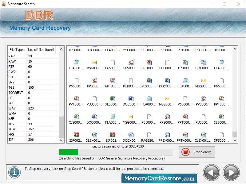 SDHC Card Recovery screen shot