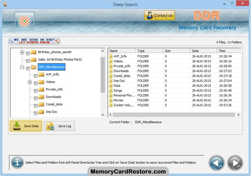 Memory Card Restore Software